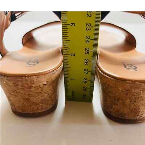 UGG Kids Black Sandals with Cork Wedge - Picture 7 of 12